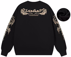 SandKnit Dragon Logo Graphic Oversized Fleece Pullover Sweatshirt Unisex. WW034331 SandKnit Dragon Logo Graphic Oversized Fleece Pullover Sweatshirt Unisex. WW034331