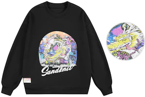 SandKnit Dragon Year Gradient Embroidery Logo Oversized Unisex Casual Pullover. YX-1818-YH730 SandKnit Dragon Year Gradient Embroidery Logo Oversized Unisex Casual Pullover. YX-1818-YH730
