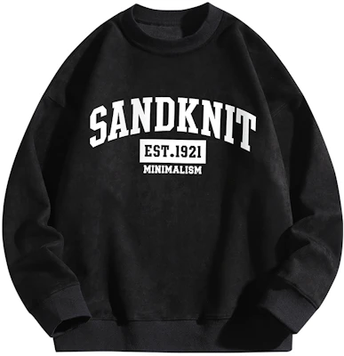 SandKnit FW22麂皮3D标志印花圆领卫衣 男女同款 WW041003 Buy SandKnit FW22麂皮3D标志印花圆领卫衣 男女同款 WW041003
