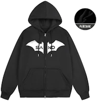 SandKnit Glow-in-the-Dark Batwing Logo Hoodie Unisex Oversized Fleece Jacket YX-1820YH593 SandKnit Glow-in-the-Dark Batwing Logo Hoodie Unisex Oversized Fleece Jacket YX-1820YH593