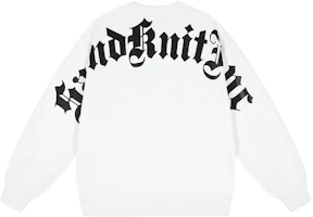 SandKnit Gothic Logo Print Fleece Crewneck Sweatshirt Unisex Casual Wear. WW034272 SandKnit Gothic Logo Print Fleece Crewneck Sweatshirt Unisex Casual Wear. WW034272