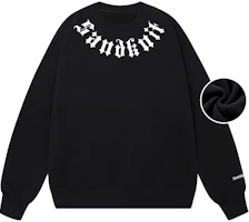 SandKnit Gothic Logo Print Oversized Fleece Sweatshirt Unisex Casual Style MM000003 SandKnit Gothic Logo Print Oversized Fleece Sweatshirt Unisex Casual Style MM000003