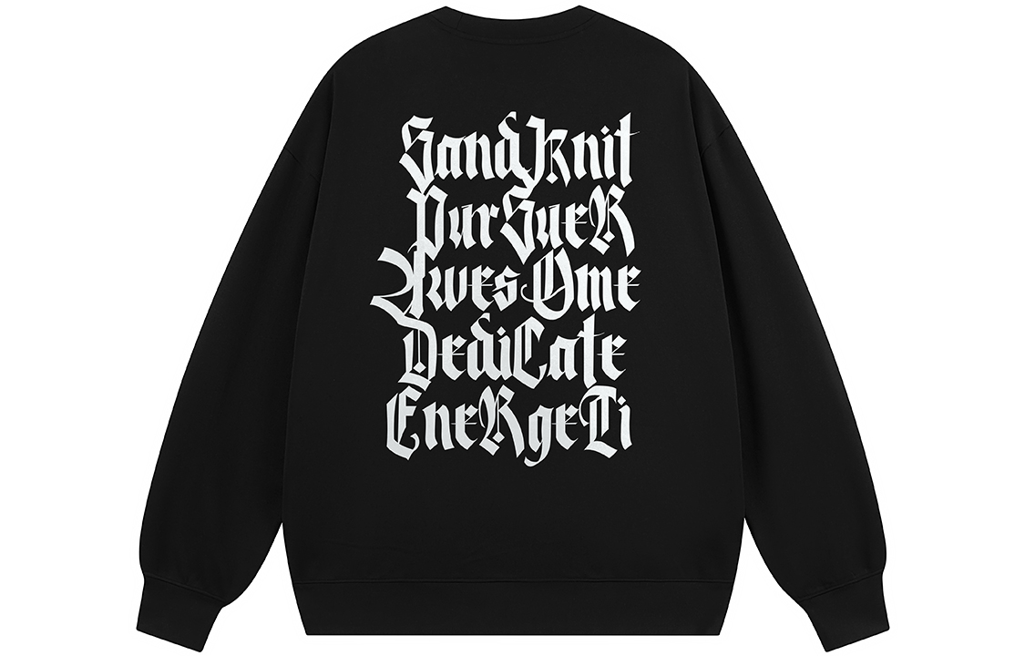 SandKnit Logo Print Oversized Pullover Crewneck Sweatshirt Unisex Casual Wear WW034256
