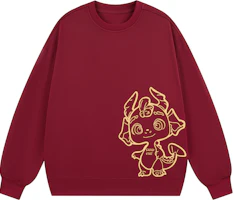 SandKnit Lunar New Year Cartoon Dragon Logo Crewneck Sweatshirt Unisex Casual Fit YX-1818-YH748 SandKnit Lunar New Year Cartoon Dragon Logo Crewneck Sweatshirt Unisex Casual Fit YX-1818-YH748
