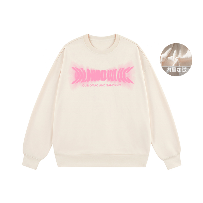 SandKnit Oversized Logo Graphic Crewneck Sweatshirt Unisex Casual Fleece SO-1818YH542