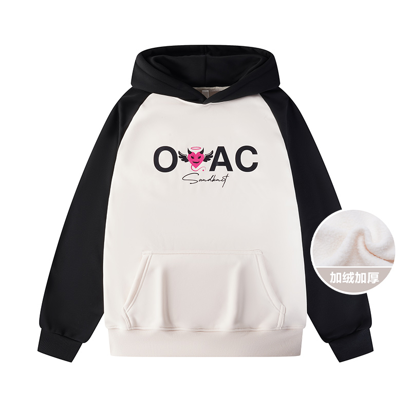 SandKnit Playful Devil Heart Angel Logo Oversized Pullover Sweatshirt Unisex SO-D66AYH580
