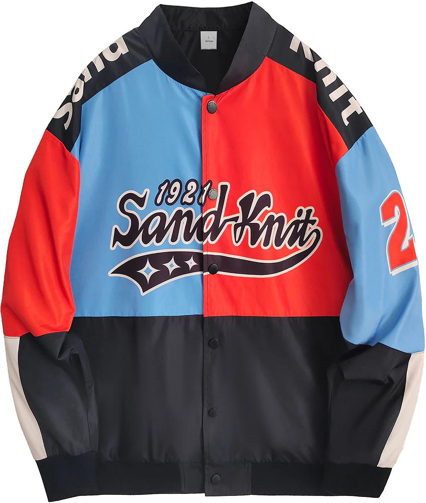 sand-knit-red-blue-logo-print-casual-unisex-varsity-jacket-red-blue-yx-jb-233349
