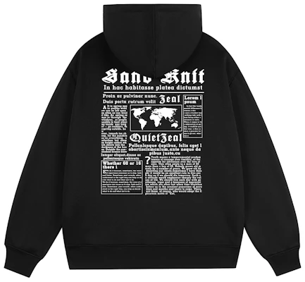 サンドニット レトロ 新聞柄 オーバーサイズ フーディ ジップジャケット ユニセックス WW034227 Buy サンドニット レトロ 新聞柄 オーバーサイズ フーディ ジップジャケット ユニセックス WW034227