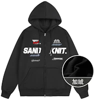 SandKnit Retro Racing Letter Print Zip-Up Hoodie Unisex YX-233383 SandKnit Retro Racing Letter Print Zip-Up Hoodie Unisex YX-233383