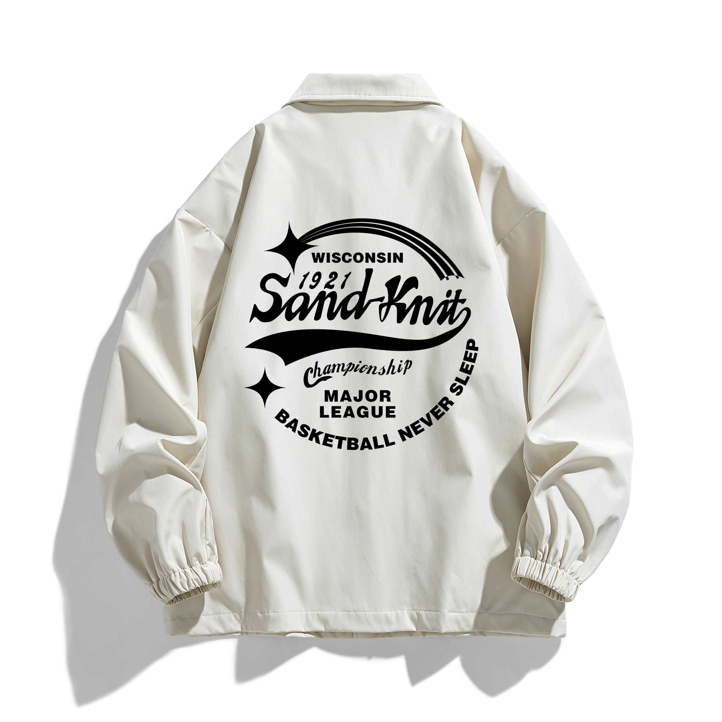 SandKnit Retro Star Logo Casual Loose Jacket Unisex YX-233385