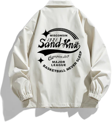 SandKnit 復古星星標誌休閒寬鬆外套 男女通用 YX-233385 Buy SandKnit 復古星星標誌休閒寬鬆外套 男女通用 YX-233385