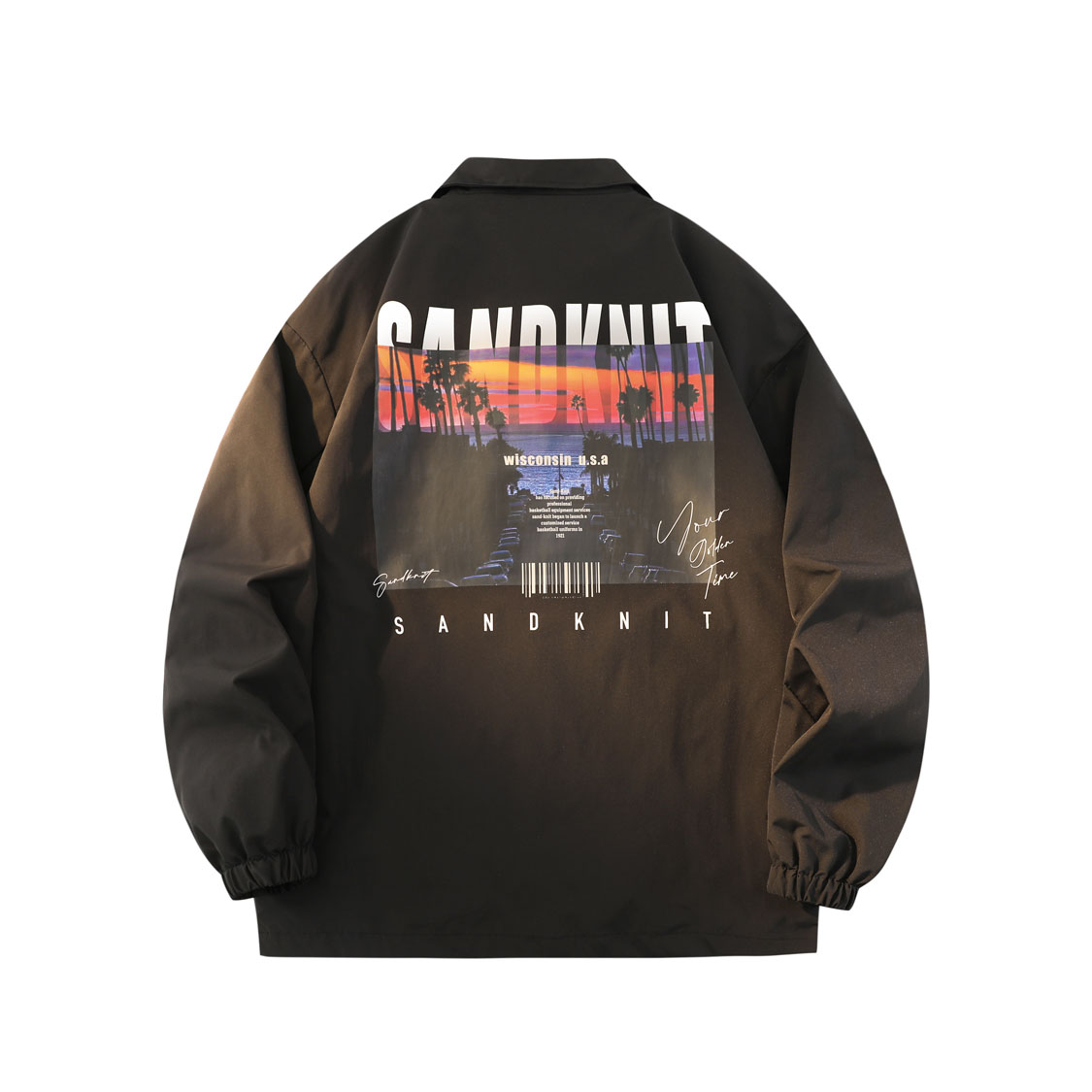 SandKnit Sunset Landscape Logo Casual Coach Jacket - Unisex. YX-233423