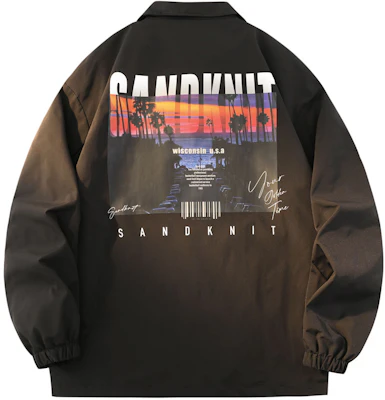 サンドニット サンセット ロゴ カジュアル コーチ ジャケット - ユニセックス YX-233423 Buy サンドニット サンセット ロゴ カジュアル コーチ ジャケット - ユニセックス YX-233423