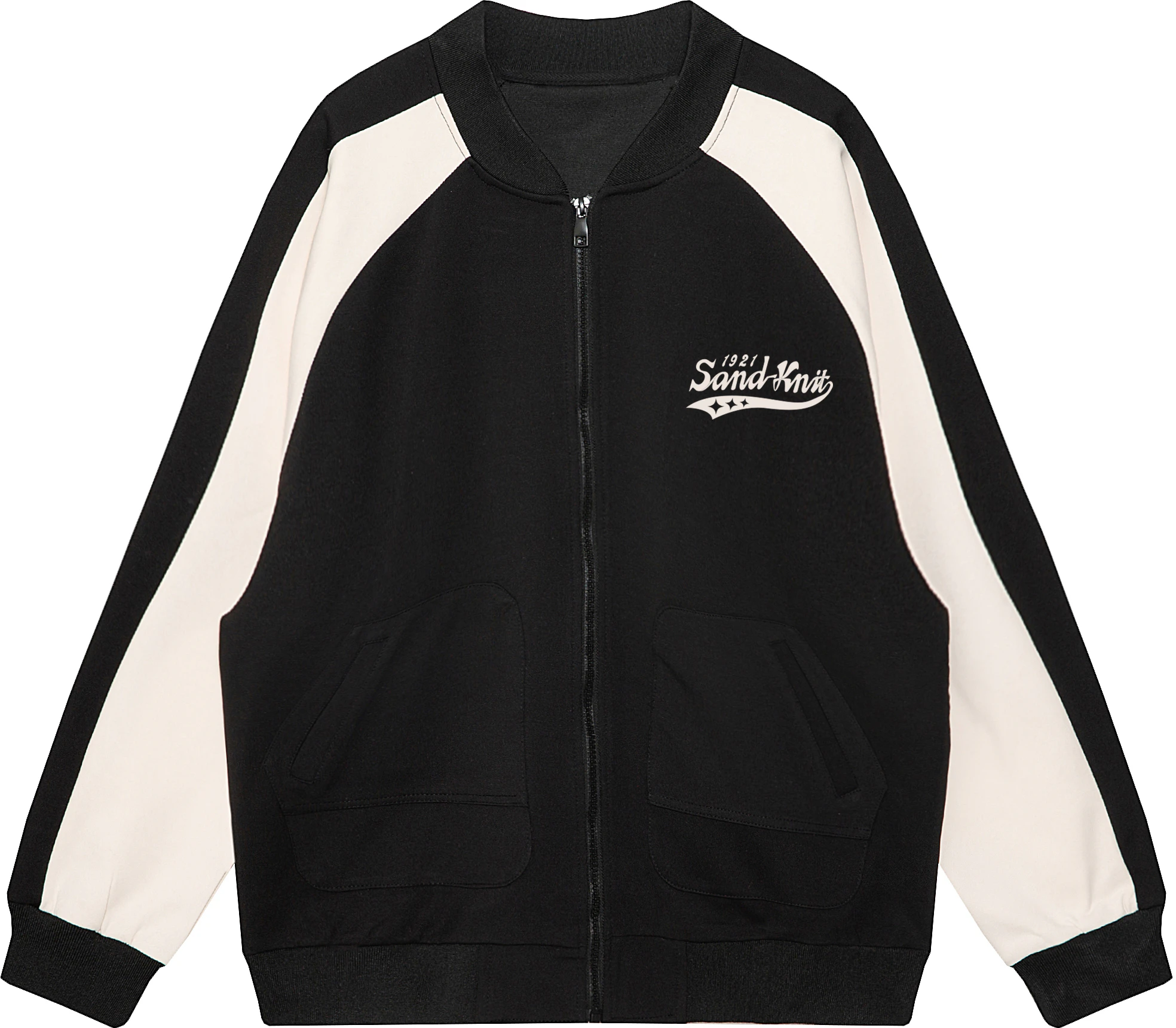 sand-knit-unisex-casual-loose-fit-colorblock-baseball-jacket-yx-233455