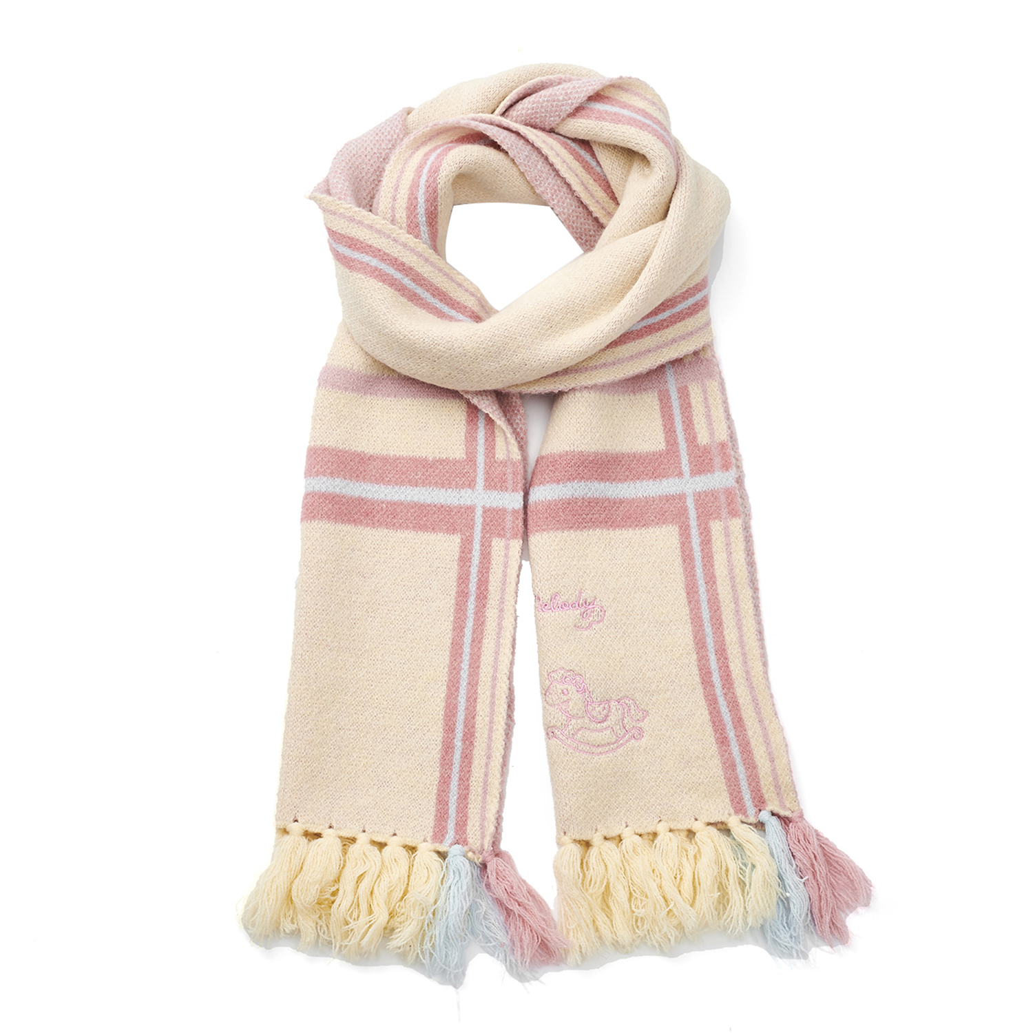 Sanrio My Melody Cinnamoroll Kuromi Tassel Warm Travel Scarf Unisex Plush Design ZM1054