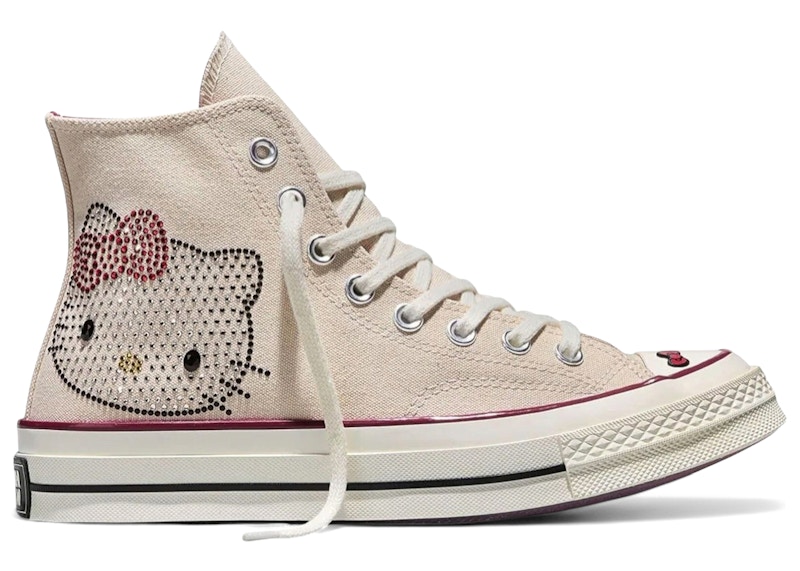 Sanrio x Converse Chuck 70 Hi Hello Kitty Swarovski Egret A17695C