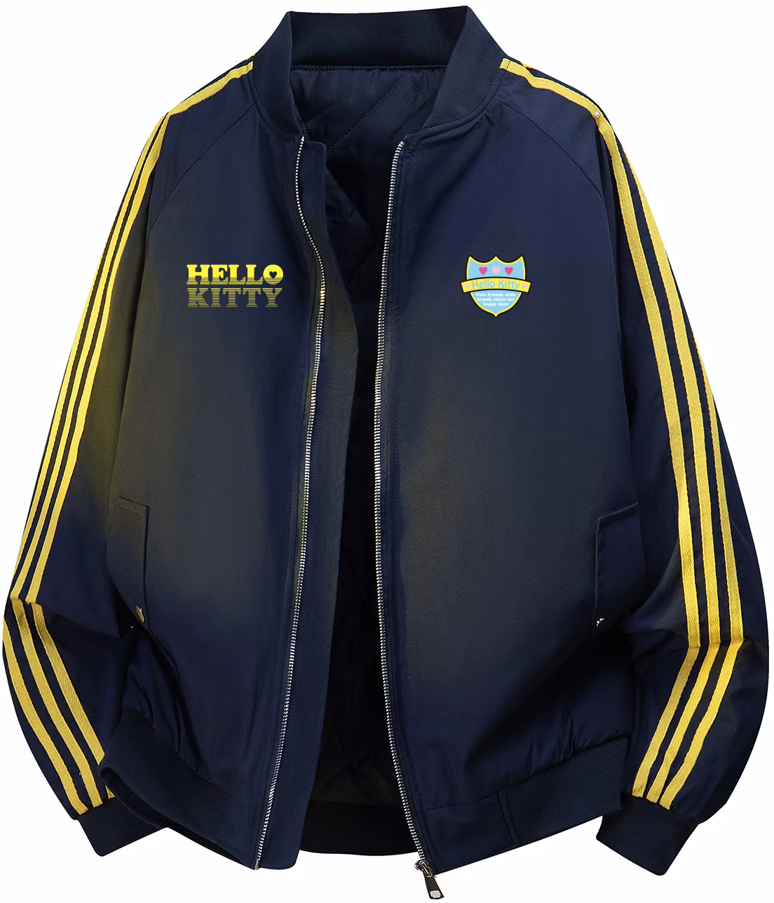 sanrio-x-hello-kitty-retro-stripe-varsity-jacket-unisex-casual-sportswear-jl-bl-8951-b