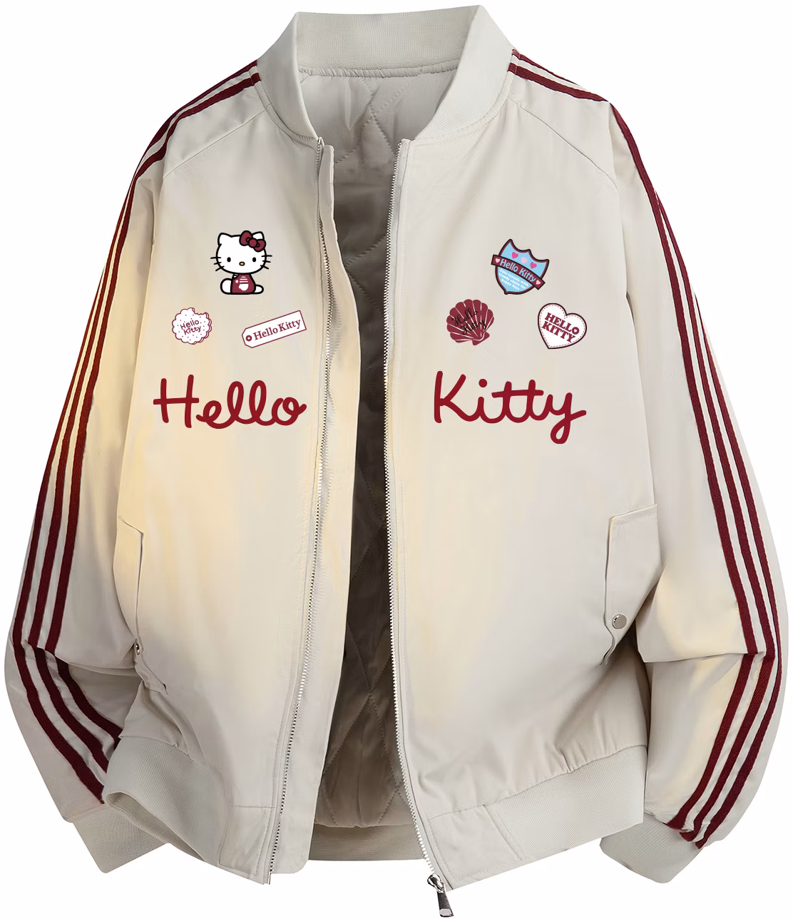 sanrio-x-hello-kitty-ss-25-retro-stripe-zip-jacket-cute-casual-unisex-baseball-style-jl-bl-8951-c