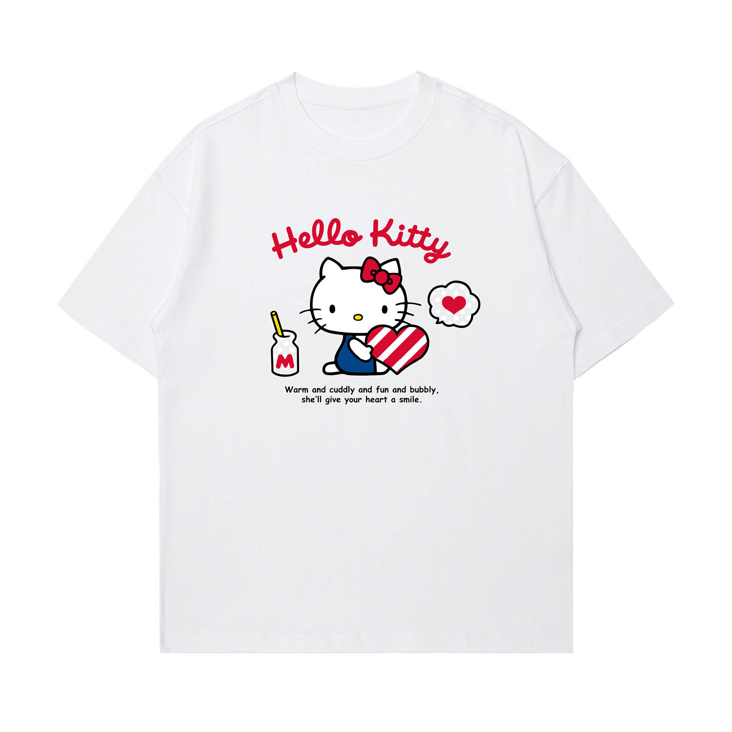 Sanrio x Hello Kitty Tokyo Oversized Cotton T-Shirt Unisex Youth Summer 2026. KT-CG3080Q