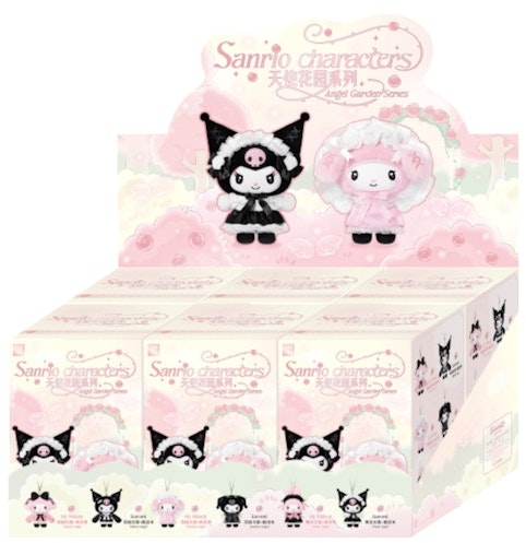 sanrio-x-miniso-top-toy-angel-garden-series-plush-vinyl-keychain-sealed-case-6-blind-box