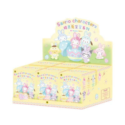Sanrio Miniso Top Toy Elf Bunny Baby Vinyl Plush Keychains Sealed Case (6 Blind Box)