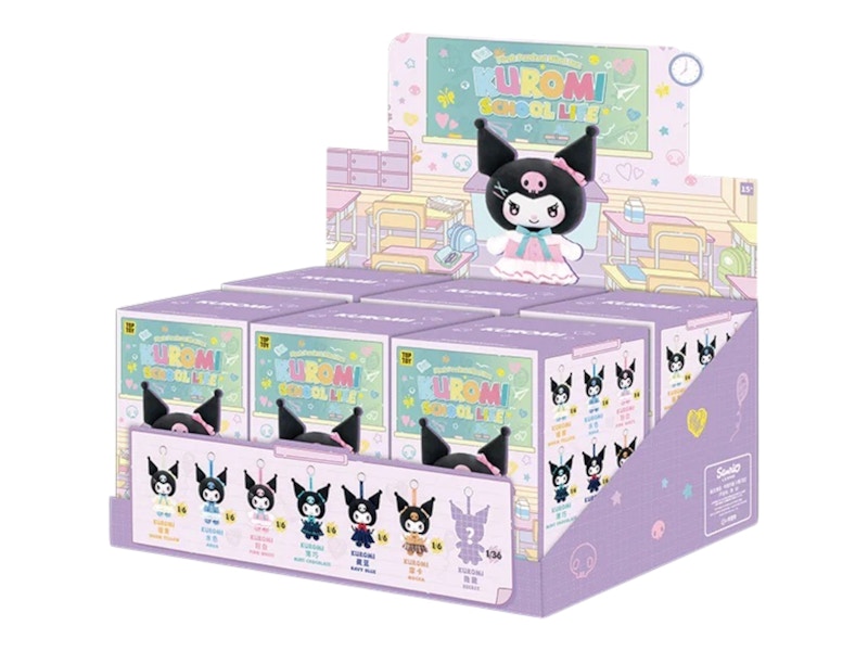 Sanrio x Miniso Top Toy Kuromi School Life Series Vinyl Plush Keychain Sealed Case (6 Blind Box)