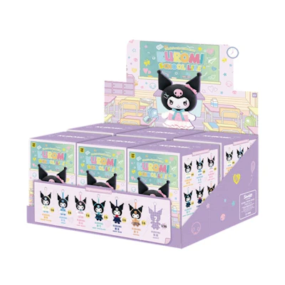 Sanrio Miniso Top Toy KUROMI School Life Vinyl Plush Keychain Sealed Case (6 Blind Box)