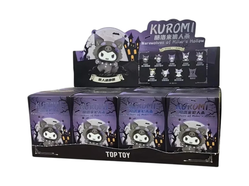Sanrio Miniso Top Toy Kuromi Werewolves of Miller's Hollow Series Figures Sealed Case (8 Blind Box)