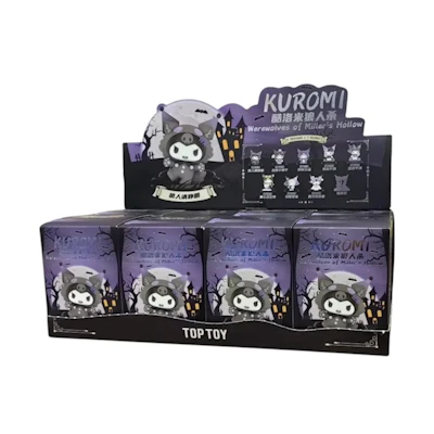 Sanrio Miniso Top Toy Kuromi Werewolves of Miller's Hollow Series Figures Sealed Case (8 Blind Box)