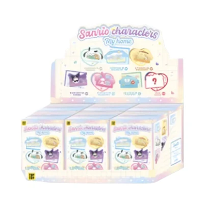 Sanrio Miniso Top Toy MY HOME Series Refrigerator Magnets Desktop Decor Sealed Case (6 Blind Box)
