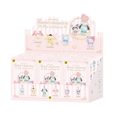 Sanrio Miniso Top Toy Play With Kittens Series Plush Keychains Sealed Case (6 Blind Box)