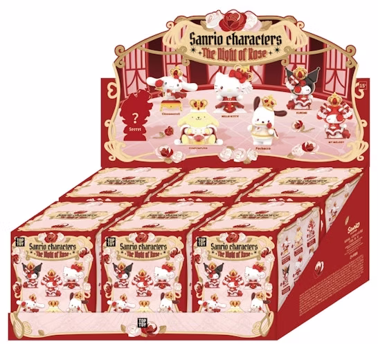 sanrio-x-miniso-top-toy-the-night-of-rose-series-sealed-case-6-blind-box
