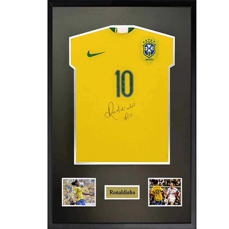 Buy Sanwei 2006 Brazil World Cup Ronaldinho Signed Jersey Framed with SA Certificate SW22Q1003