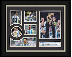 Sanwei 3x Lionel Messi 2022 World Cup Signed Photo with Frame & Certificate SW24Q2320 Sanwei 3x Lionel Messi 2022 World Cup Signed Photo with Frame & Certificate SW24Q2320