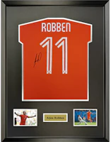 Sanwei Arjen Robben 2014 World Cup Netherlands Signed Away Jersey with SA Certificate. 7385150 Sanwei Arjen Robben 2014 World Cup Netherlands Signed Away Jersey with SA Certificate. 7385150