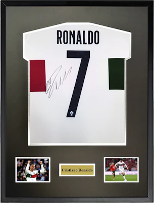 Sanwei Cristiano Ronaldo 2022 Portugal Signed Away Jersey Framed with SA Certificate. SW24Q1297 Buy Sanwei Cristiano Ronaldo 2022 Portugal Signed Away Jersey Framed with SA Certificate. SW24Q1297