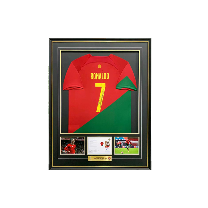 Sanwei Cristiano Ronaldo Autographed World Cup Jersey with COA & Framed (Unisex). SW23Q-6498603