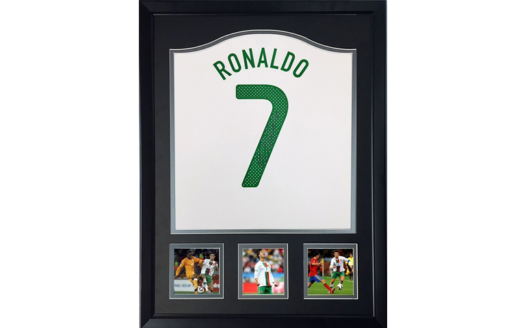 Sanwei Cristiano Ronaldo Signed Portugal 2010 Away Jersey Fan Edition with SA COA SW23Q4197