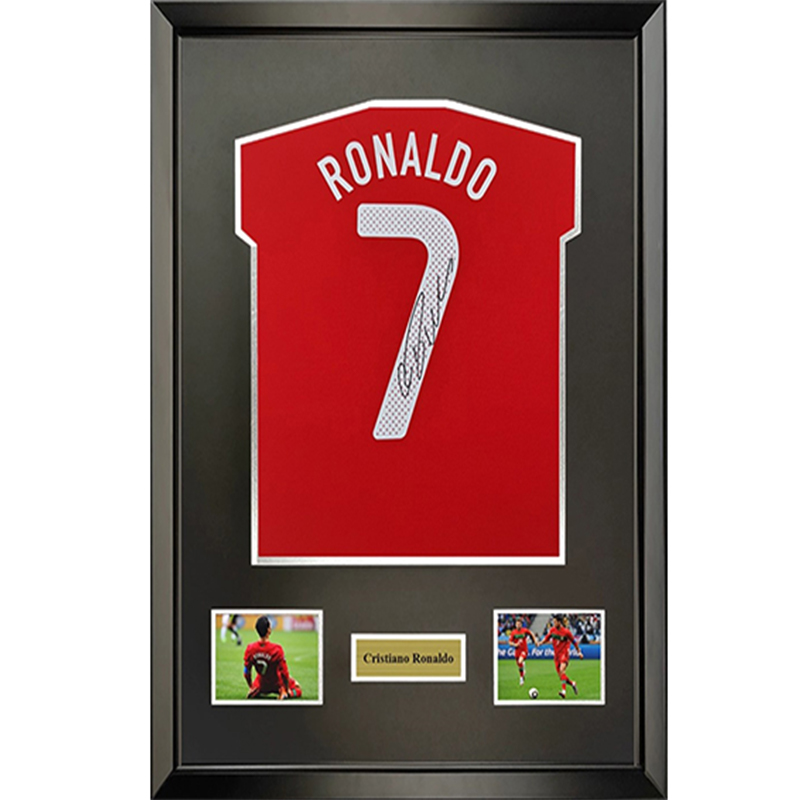 Sanwei Cristiano Ronaldo Signed Portugal Jersey 2010 World Cup Framed with COA SW22Q1011
