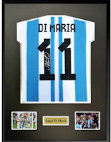 Sanwei Di María Signed Argentina 2022 World Cup Jersey Fan Edition with SA Certificate. SW23Q4133 Sanwei Di María Signed Argentina 2022 World Cup Jersey Fan Edition with SA Certificate. SW23Q4133