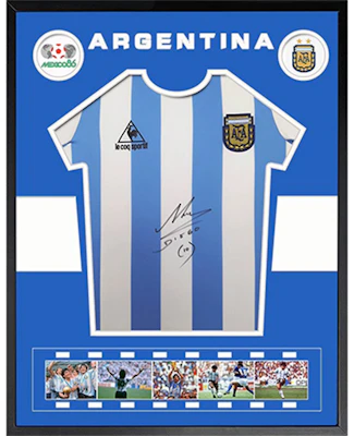 Sanwei Diego Maradona Signed 1986 World Cup Argentina Jersey with SA Certificate Framed 7103596 Buy Sanwei Diego Maradona Signed 1986 World Cup Argentina Jersey with SA Certificate Framed 7103596