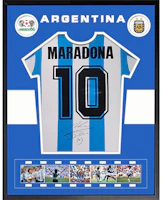 Sanwei Diego Maradona Signed Argentina Jersey 1986 World Cup with SA Certificate. 7103705 Sanwei Diego Maradona Signed Argentina Jersey 1986 World Cup with SA Certificate. 7103705