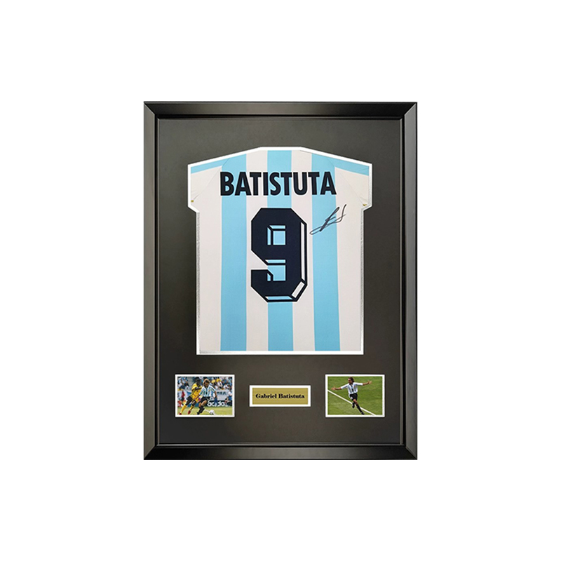 Sanwei Gabriel Batistuta Signed Argentina 1998 World Cup Jersey Framed with SA COA 7103883