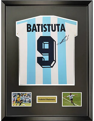 Sanwei Gabriel Batistuta Signed Argentina 1998 World Cup Jersey Framed with SA COA 7103883 Buy Sanwei Gabriel Batistuta Signed Argentina 1998 World Cup Jersey Framed with SA COA 7103883