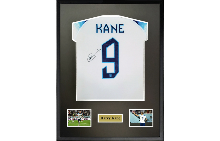 Sanwei Harry Kane 2022 England World Cup Signed Jersey Framed with SA Certificate SW24Q2513