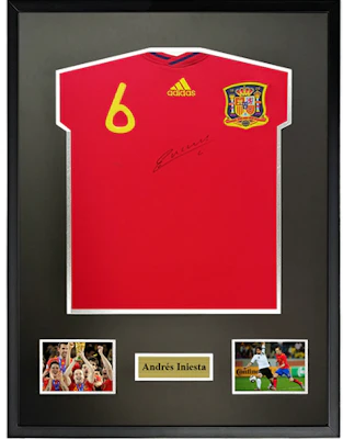 Sanwei Iniesta Signed Spain Jersey 2010 World Cup Framed with SA COA SW24Q2010 Buy Sanwei Iniesta Signed Spain Jersey 2010 World Cup Framed with SA COA SW24Q2010
