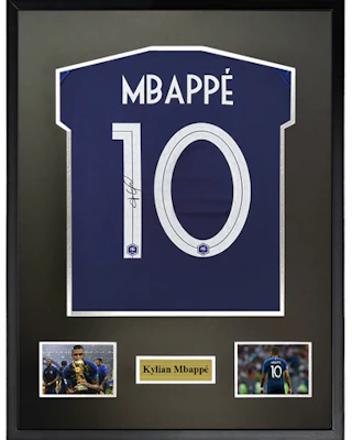 Jersi Sanwei Kylian Mbappé Signed 2018 World Cup Perancis Berbingkai dengan COA. SW24Q1553 Buy Jersi Sanwei Kylian Mbappé Signed 2018 World Cup Perancis Berbingkai dengan COA. SW24Q1553