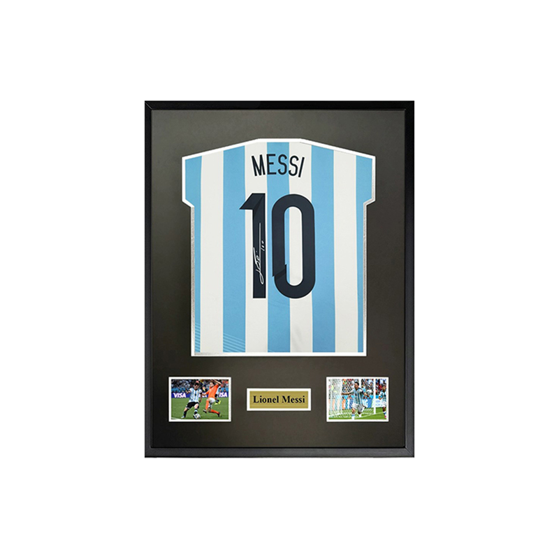 Sanwei Lionel Messi 2014 World Cup Argentina Signed Jersey Framed with SA Certificate 7223826