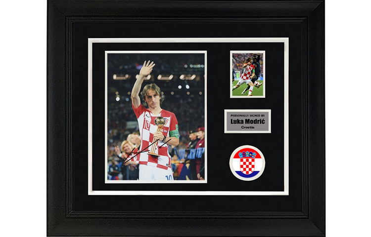 Sanwei Luka Modric Signed Photo Croatia 2018 World Cup with SA Cert Framed SW24Q1615