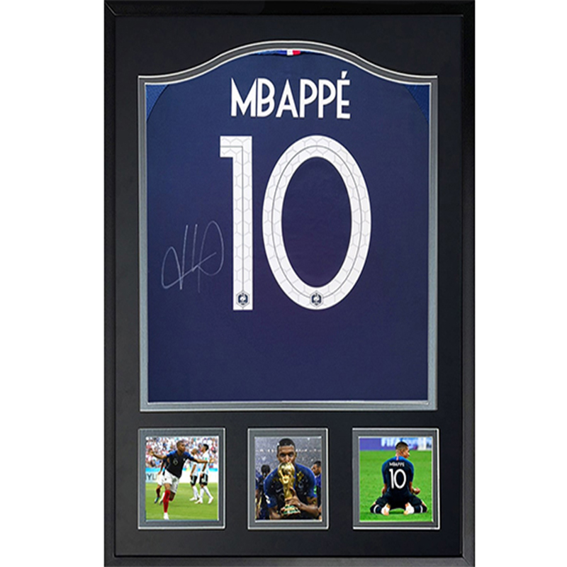 Sanwei Mbappé Signed 2018 World Cup France Jersey Framed with SA Certificate. SW22Q1006